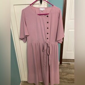 Pink Button-Down Dress